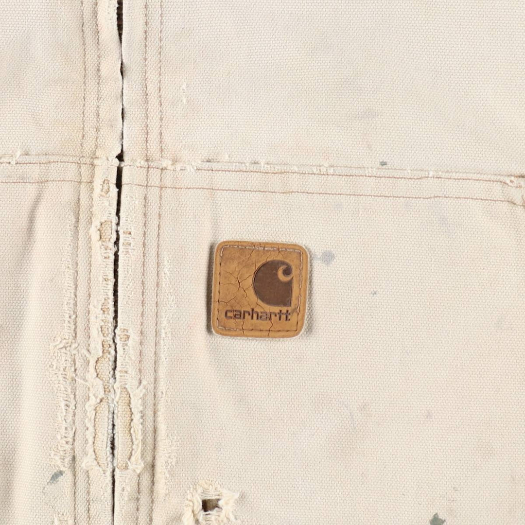 Carhartt Hooded Padded Duck Vest, Men's Size XL cotton brown type Vintage Second Hand