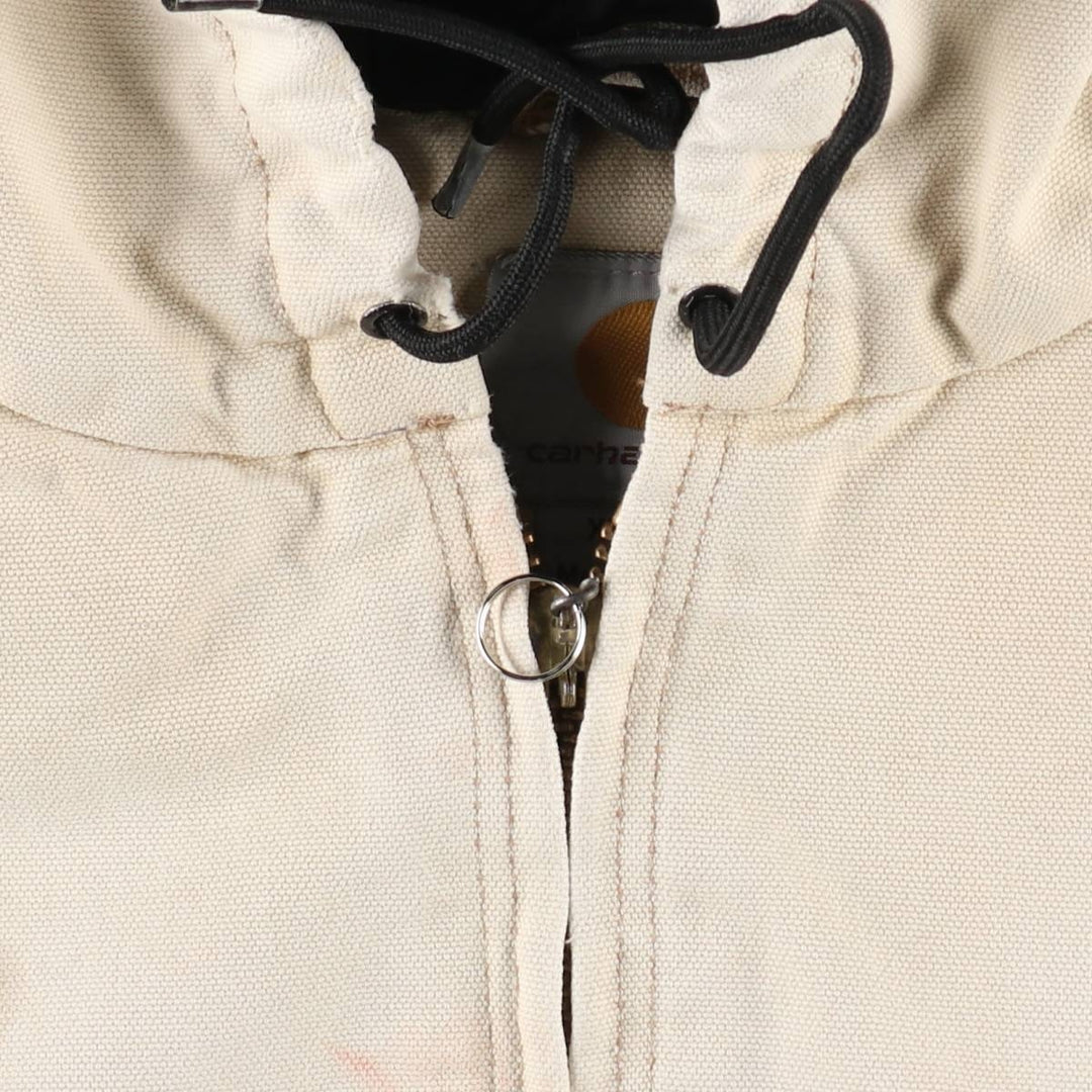 Carhartt Hooded Padded Duck Vest, Men's Size XL cotton brown type Vintage Second Hand