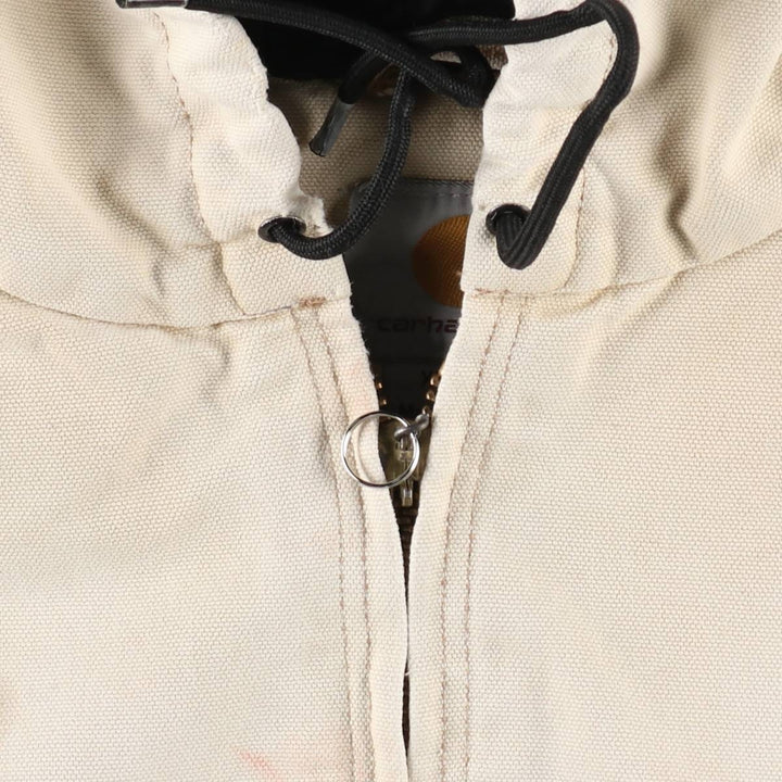 Carhartt Hooded Padded Duck Vest, Men's Size XL cotton brown type Vintage Second Hand
