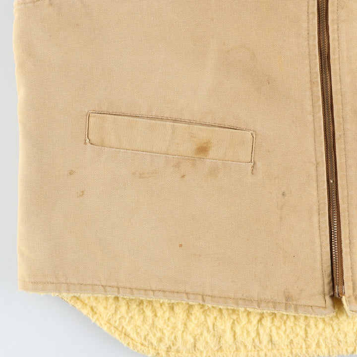 ~90'S Carhartt Duck Vest, Made in USA, Men's XL equivalent, Vintage cotton Beige type Vintage Second Hand
