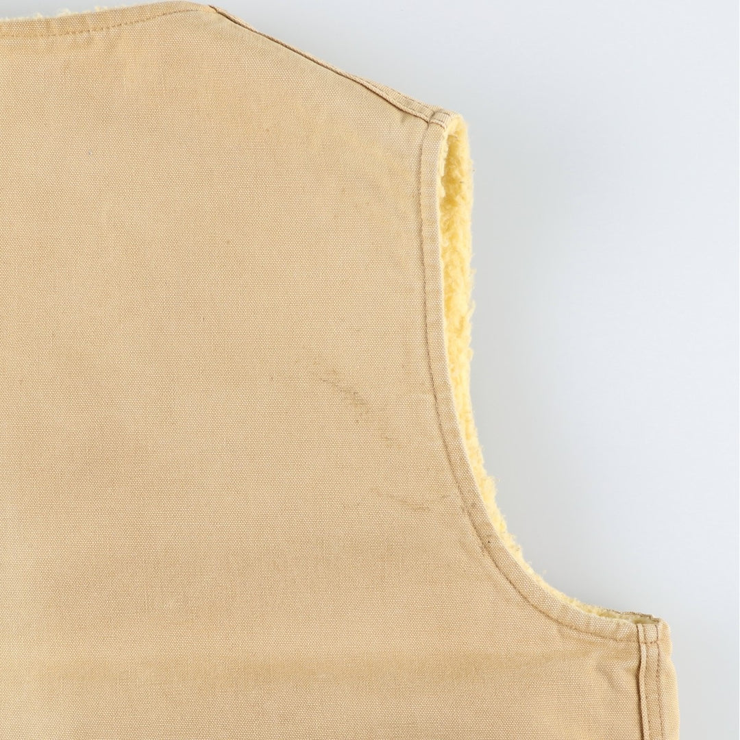 ~90'S Carhartt Duck Vest, Made in USA, Men's XL equivalent, Vintage cotton Beige type Vintage Second Hand