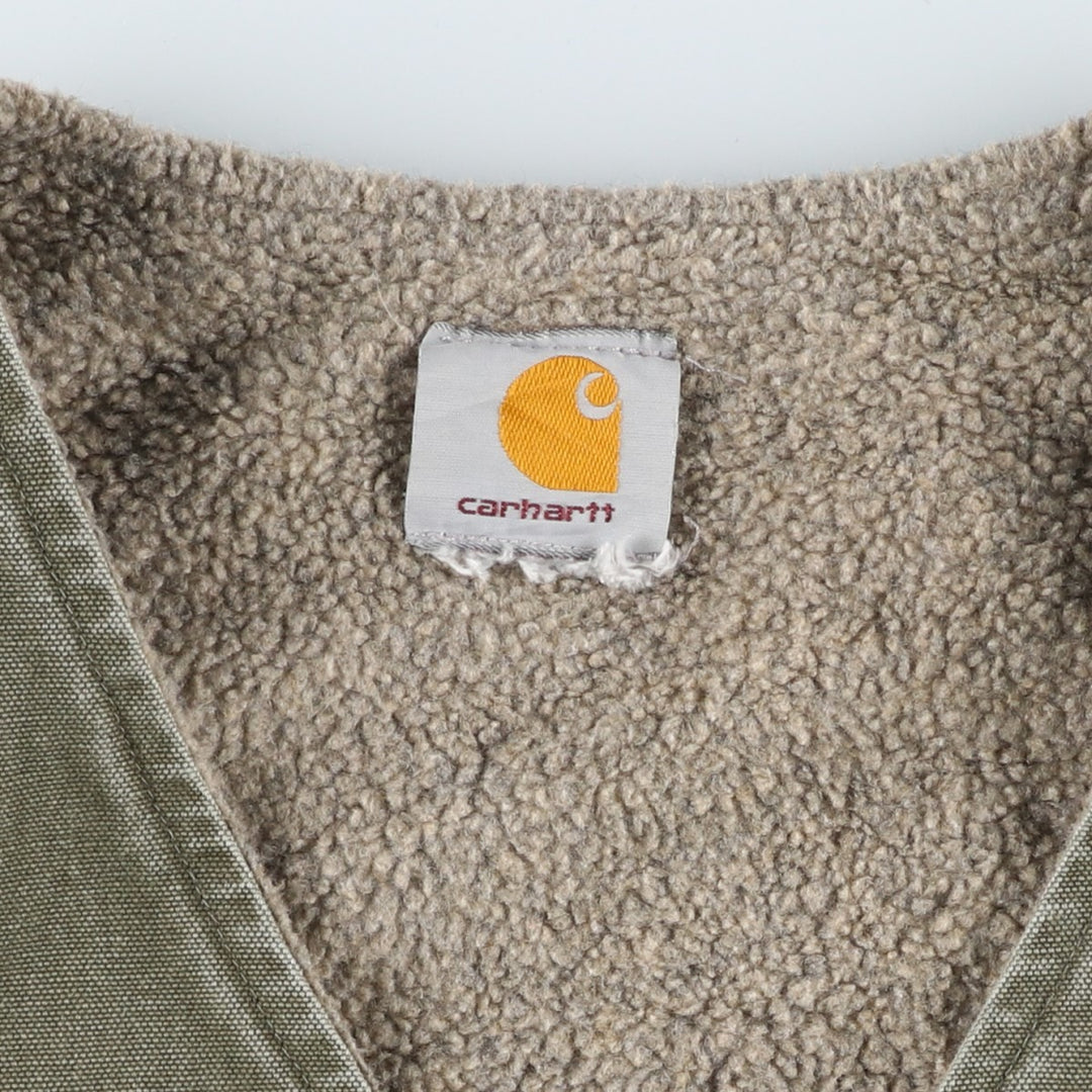 Carhartt Duck Vest, Men's Size XL (Equivalent), Vintage unclear Khaki type Vintage Second Hand