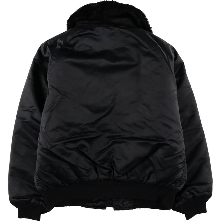 Civilian-made Golden Fleece N-2B type padded military flight jacket, made in the USA, men's size L equivalent. unclear black type Vintage Second Hand