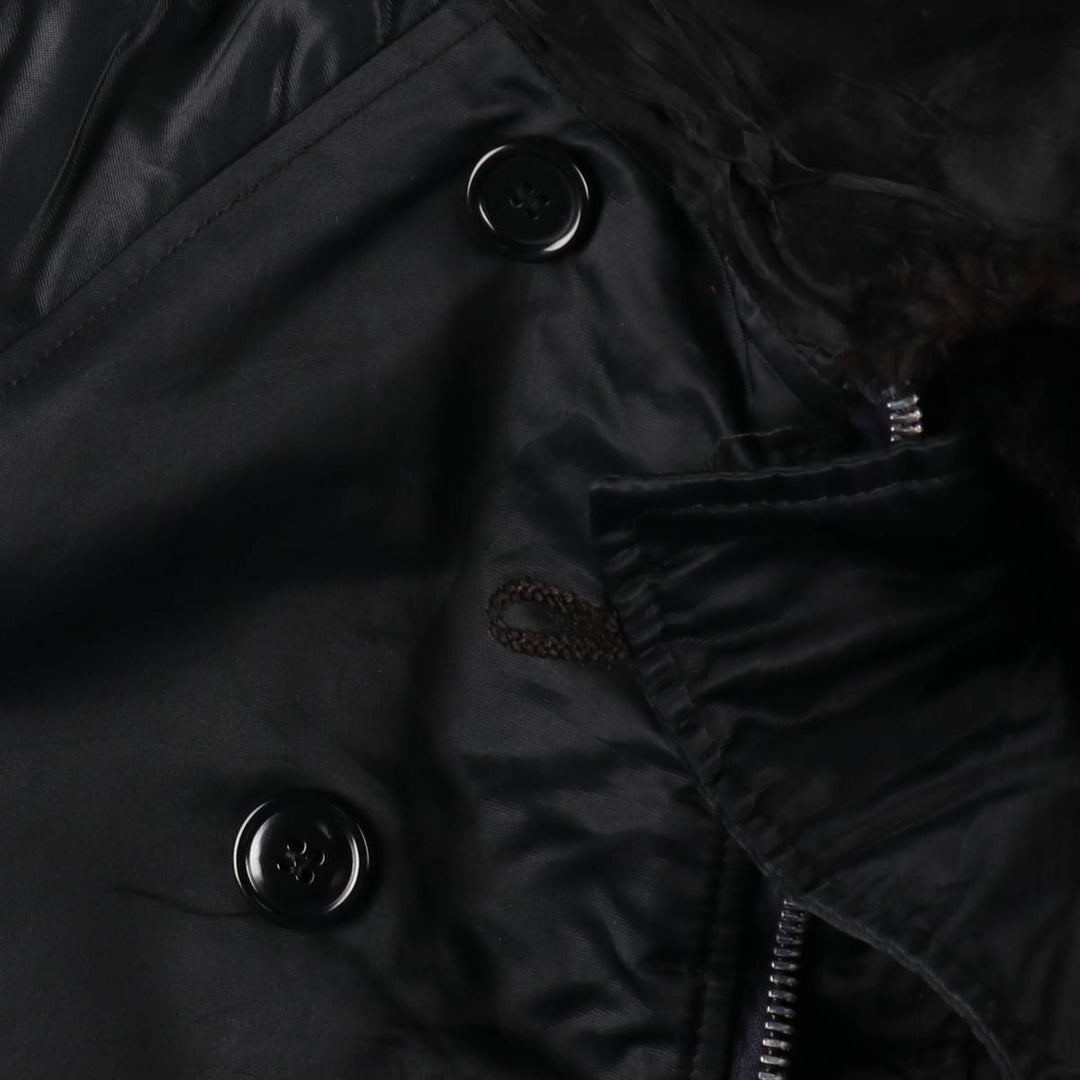 Civilian-made Golden Fleece N-2B type padded military flight jacket, made in the USA, men's size L equivalent. unclear black type Vintage Second Hand