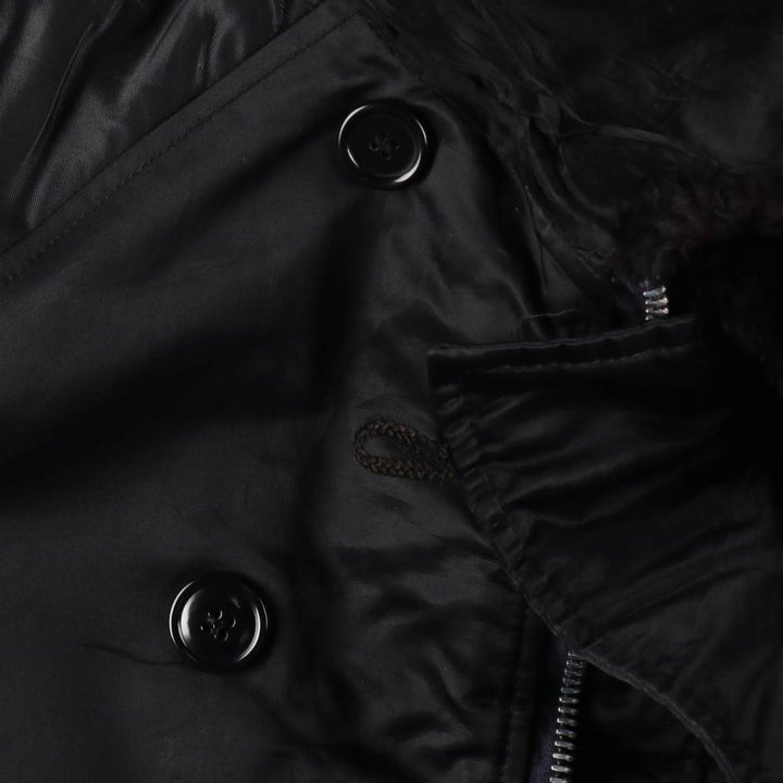 Civilian-made Golden Fleece N-2B type padded military flight jacket, made in the USA, men's size L equivalent. unclear black type Vintage Second Hand