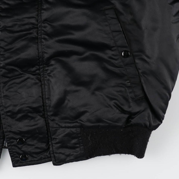 Civilian-made Golden Fleece N-2B type padded military flight jacket, made in the USA, men's size L equivalent. unclear black type Vintage Second Hand