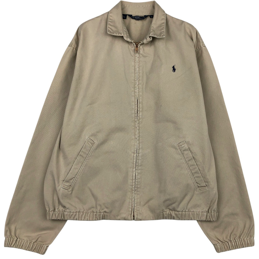90'S Polo by Ralph Lauren swing top sports jacket, made in the USA, men's size S, vintage cotton Beige type Vintage Second Hand