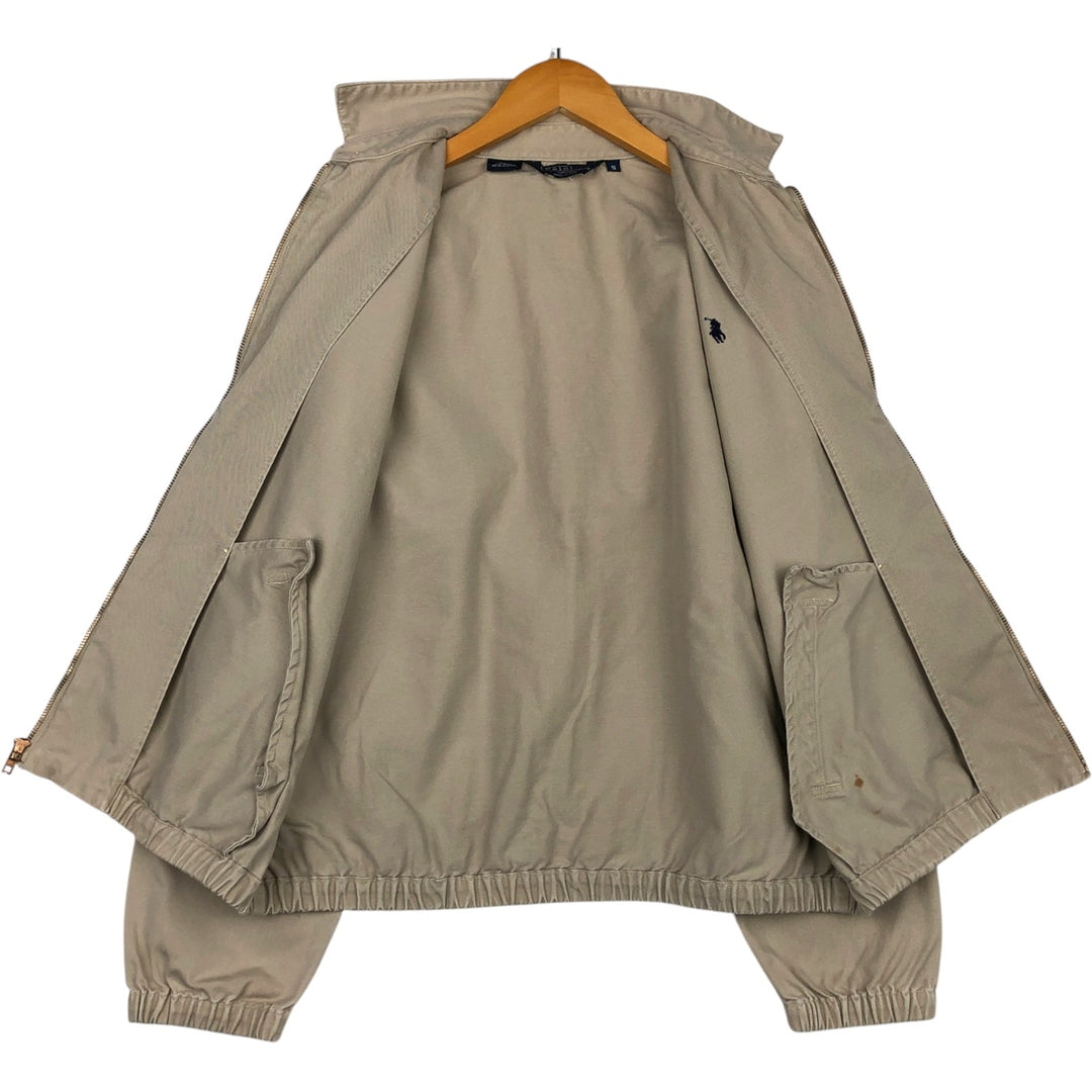 90'S Polo by Ralph Lauren swing top sports jacket, made in the USA, men's size S, vintage cotton Beige type Vintage Second Hand