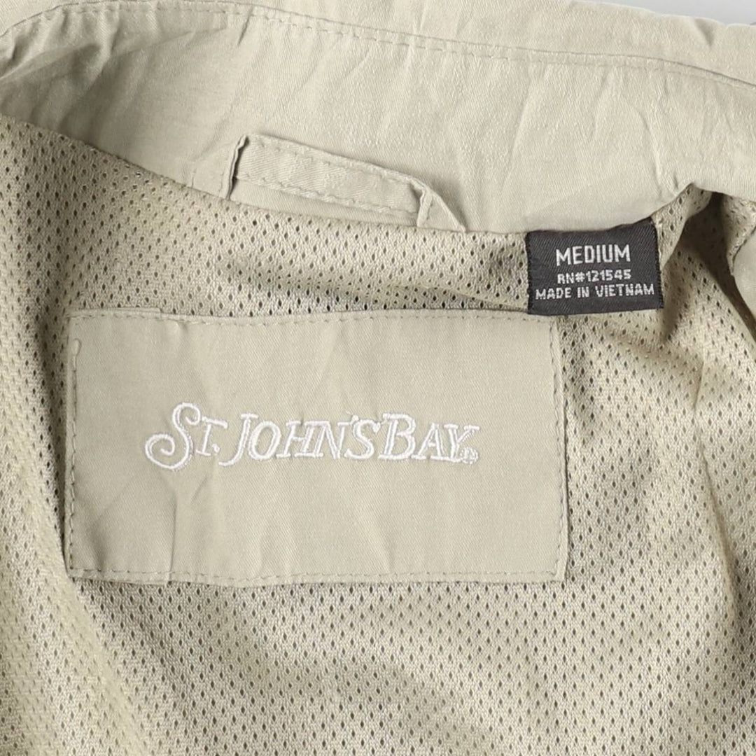 St. John's Bay Swing Top Sports Jacket, Men's Size M (approx.) polyester Beige type Vintage Second Hand