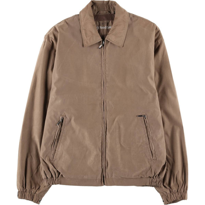 St. John's Bay Swing Top Sports Jacket, Men's Size M (approx.) polyester beige type brown Vintage Second Hand