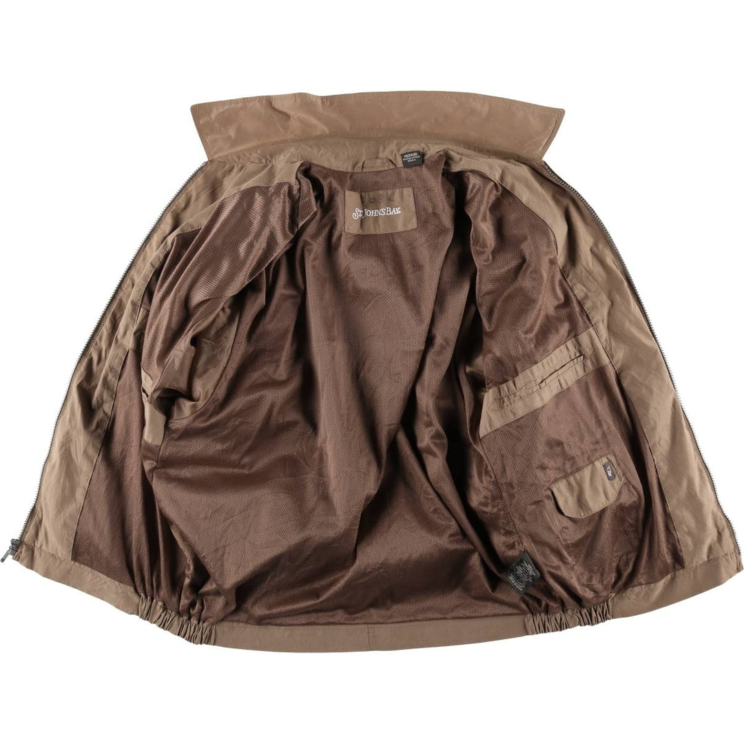 St. John's Bay Swing Top Sports Jacket, Men's Size M (approx.) polyester beige type brown Vintage Second Hand
