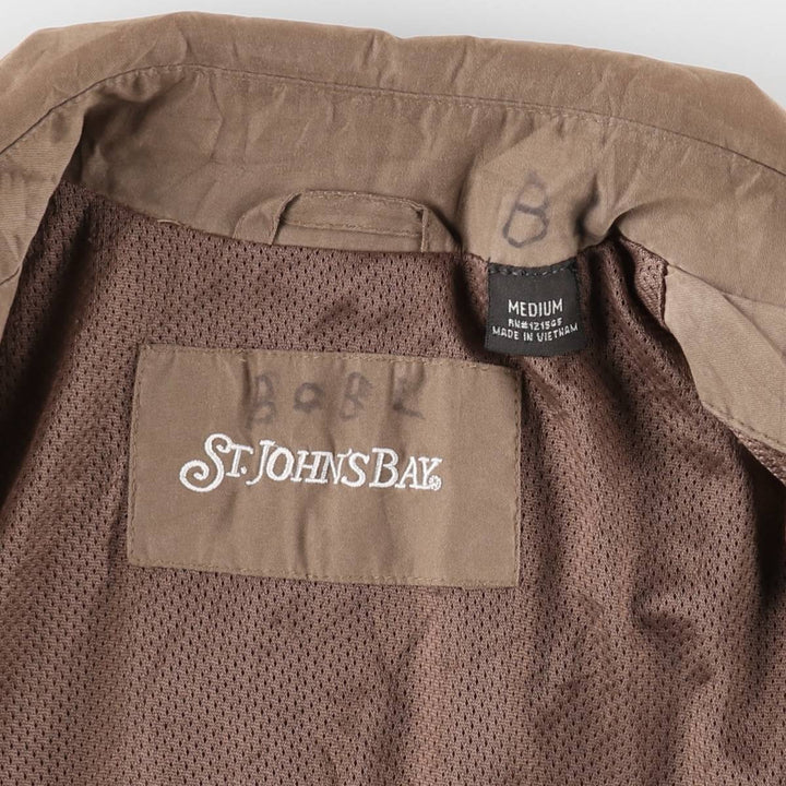 St. John's Bay Swing Top Sports Jacket, Men's Size M (approx.) polyester beige type brown Vintage Second Hand