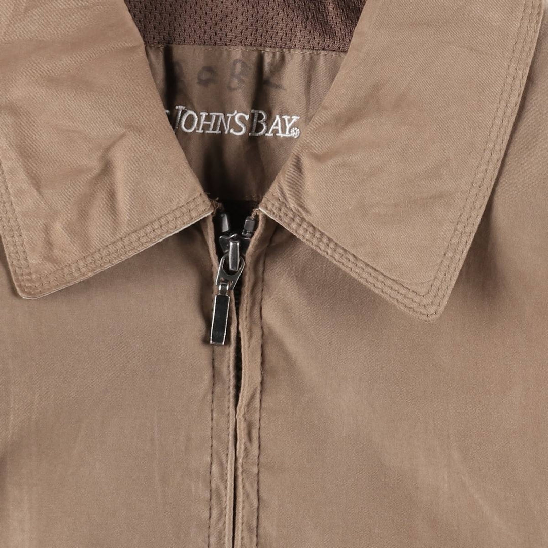 St. John's Bay Swing Top Sports Jacket, Men's Size M (approx.) polyester beige type brown Vintage Second Hand