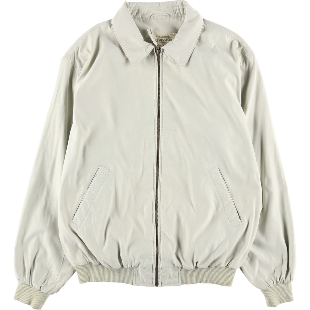 1990'S St. John's Bay Swing Top Sport Jacket, Men's Size L (approx.), Vintage polyester ivory Vintage Second Hand