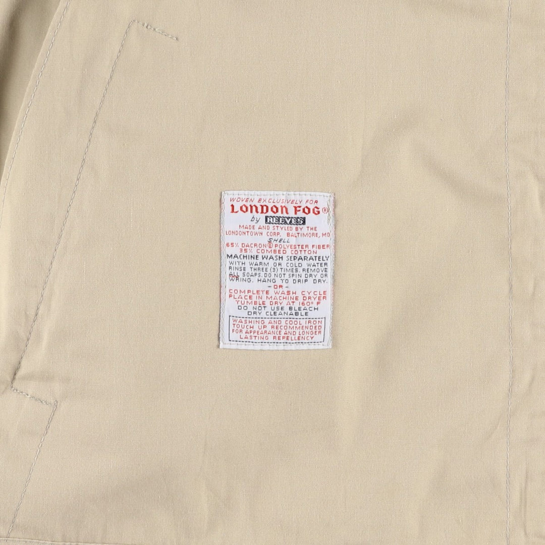London Fog Harrington Jacket Swing Top, Men's XXL equivalent, Vintage polyester Beige type Vintage Second Hand