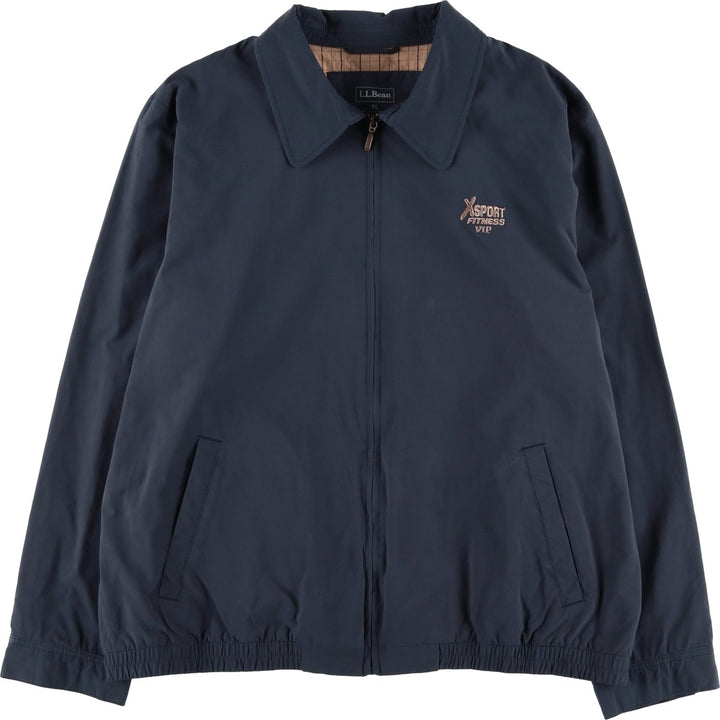 LLBean Swing Top Sport Jacket, Men's Size XL (approx.) polyester navy blue type Vintage Second Hand