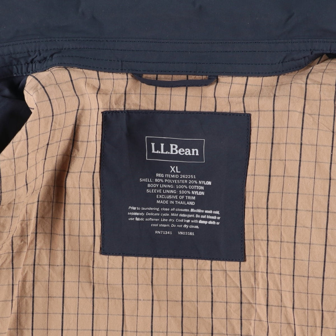 LLBean Swing Top Sport Jacket, Men's Size XL (approx.) polyester navy blue type Vintage Second Hand