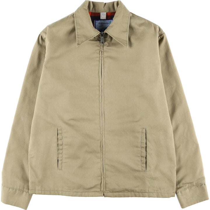 1980'S Fieldmaster Swing Top Sport Jacket, Made in USA, Men's Size L (Equivalent), Vintage cotton Beige type Vintage Second Hand