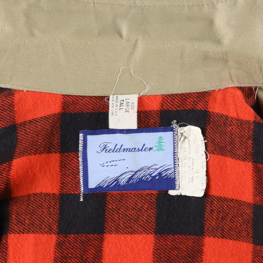 1980'S Fieldmaster Swing Top Sport Jacket, Made in USA, Men's Size L (Equivalent), Vintage cotton Beige type Vintage Second Hand