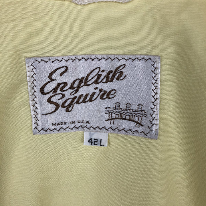 1970'S English Squire Harrington Jacket Swing Top, Made in USA, Men's Size L (approx.), Vintage polyester yellow type Vintage Second Hand
