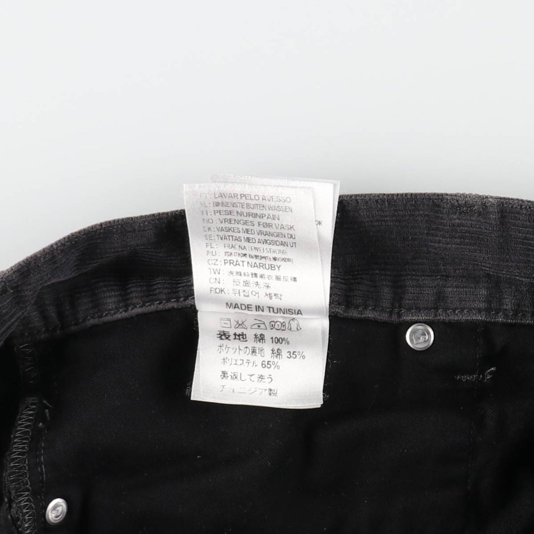 Carhartt WORK IN PROGRESS corduroy pants, men's size W37 (approx.) cotton gray type Vintage Second Hand