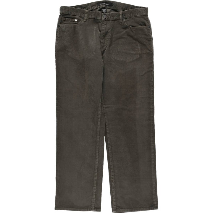 Calvin Klein Jeans corduroy pants, men's size W37 cotton dark green Vintage Second Hand