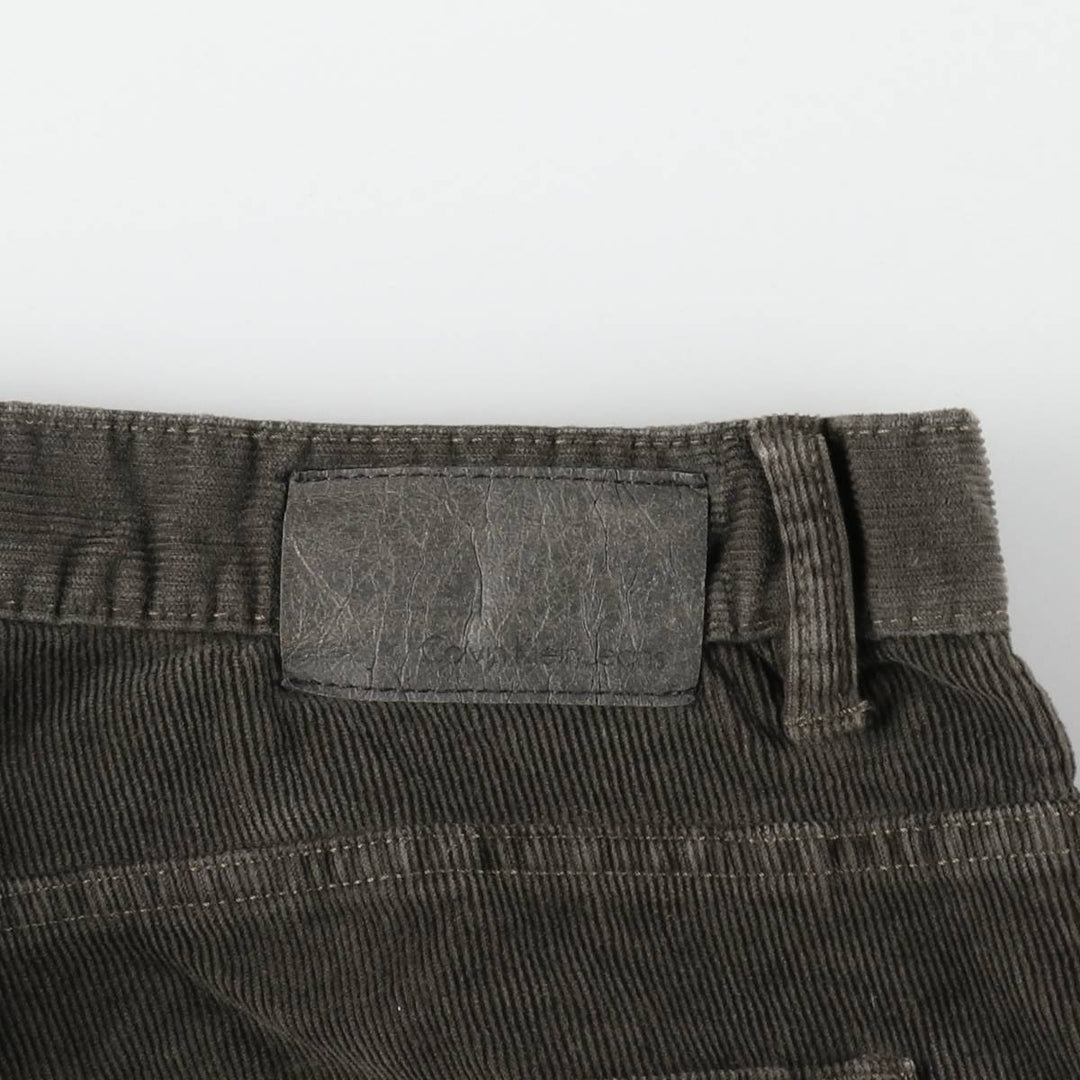 Calvin Klein Jeans corduroy pants, men's size W37 cotton dark green Vintage Second Hand