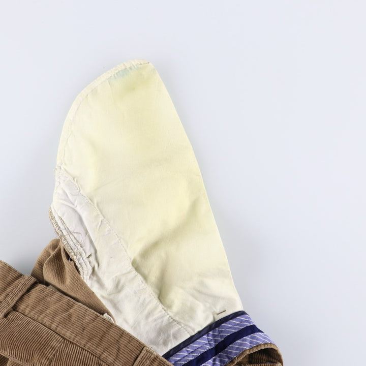 CLUB ROOM Two-pleat Corduroy Pants for Men, Size W34 cotton brown type Vintage Second Hand