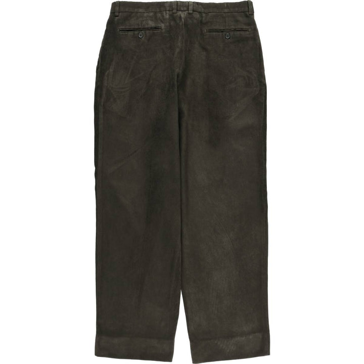 Linea Naturale Corduroy Pants, Made in Italy, Men's Size W36 (approx.), Two Pleats Viscose brown type Vintage Second Hand