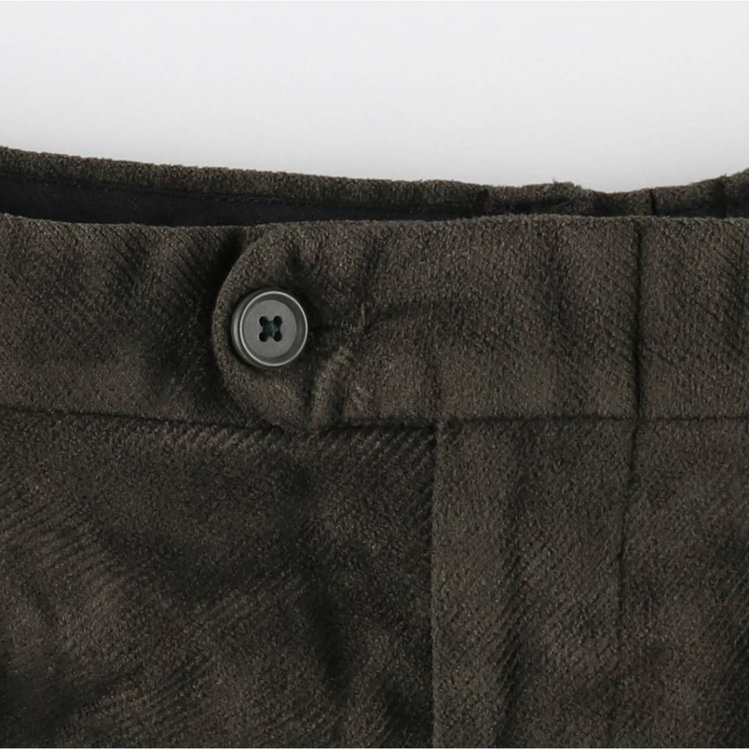 Linea Naturale Corduroy Pants, Made in Italy, Men's Size W36 (approx.), Two Pleats Viscose brown type Vintage Second Hand