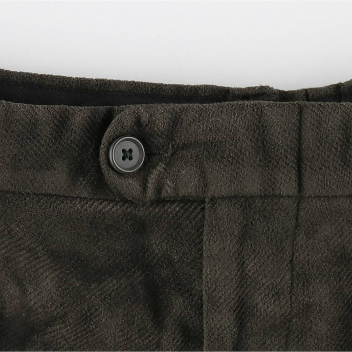 Linea Naturale Corduroy Pants, Made in Italy, Men's Size W36 (approx.), Two Pleats Viscose brown type Vintage Second Hand