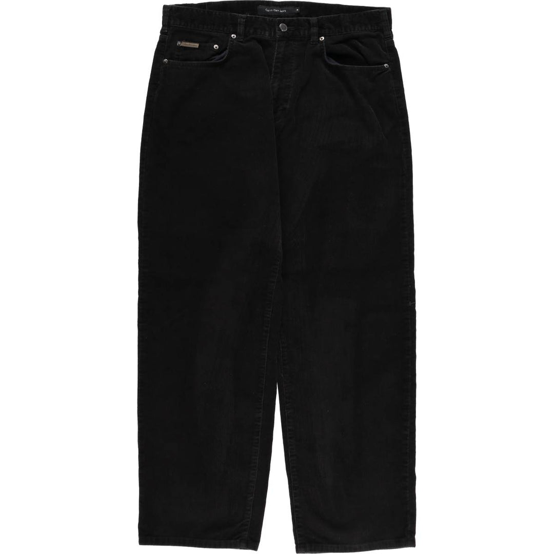 Calvin Klein Jeans corduroy pants, men's size W37 cotton black type Vintage Second Hand