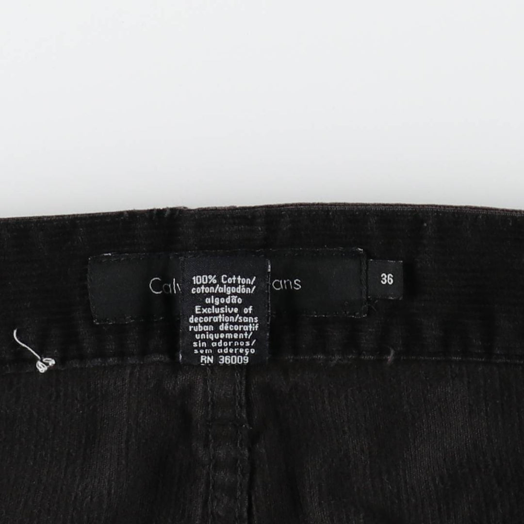 Calvin Klein Jeans corduroy pants, men's size W37 cotton black type Vintage Second Hand