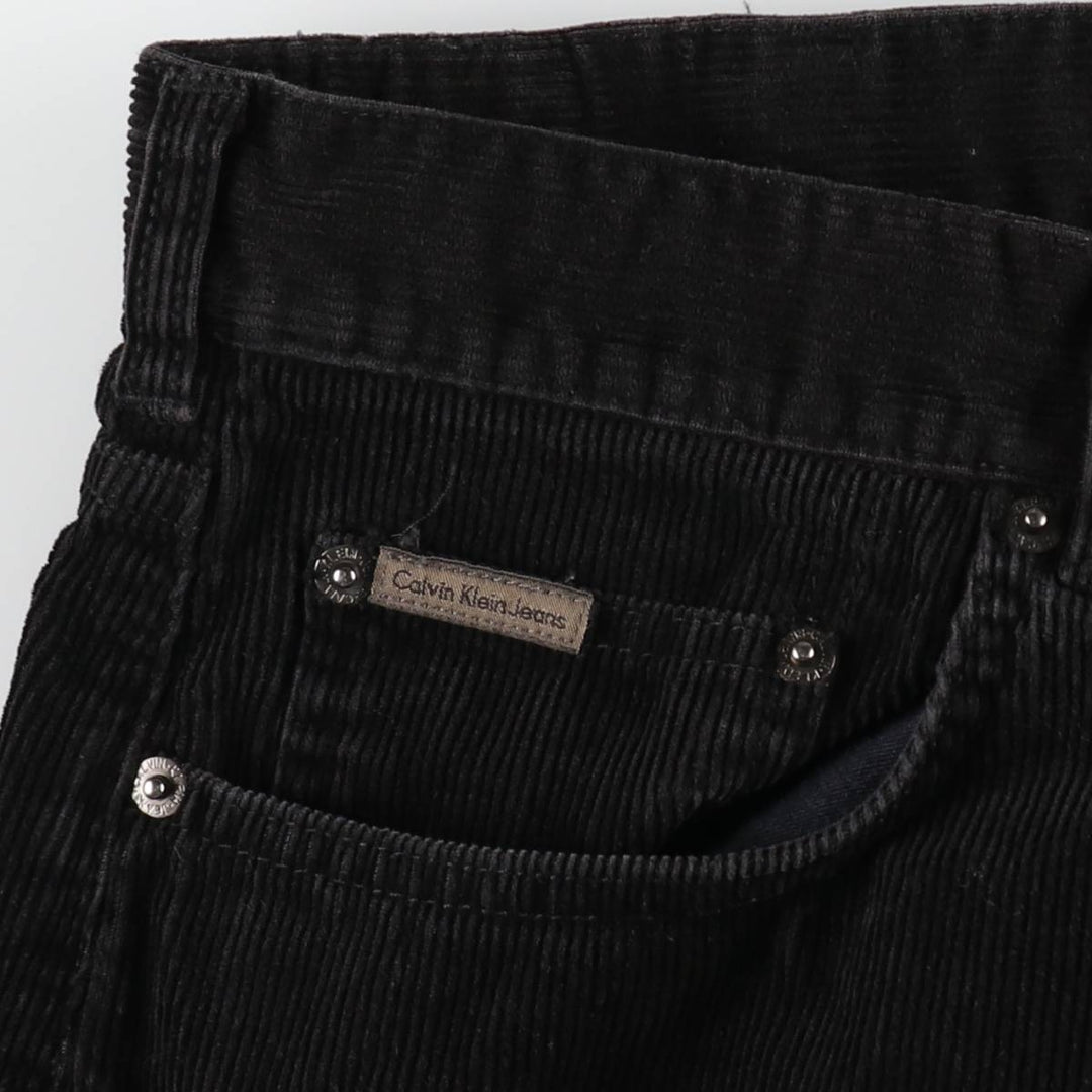 Calvin Klein Jeans corduroy pants, men's size W37 cotton black type Vintage Second Hand