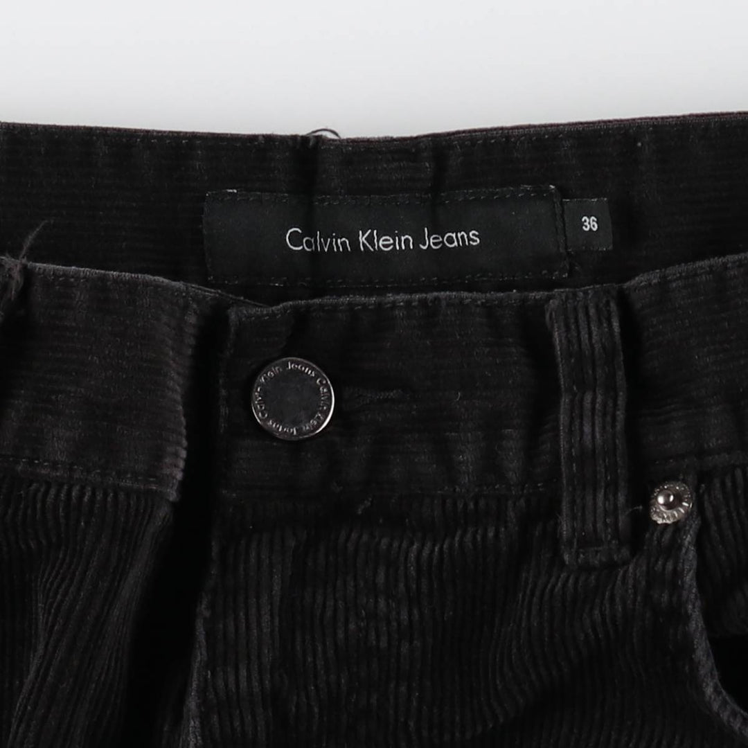 Calvin Klein Jeans corduroy pants, men's size W37 cotton black type Vintage Second Hand