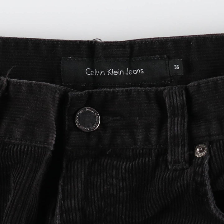 Calvin Klein Jeans corduroy pants, men's size W37 cotton black type Vintage Second Hand