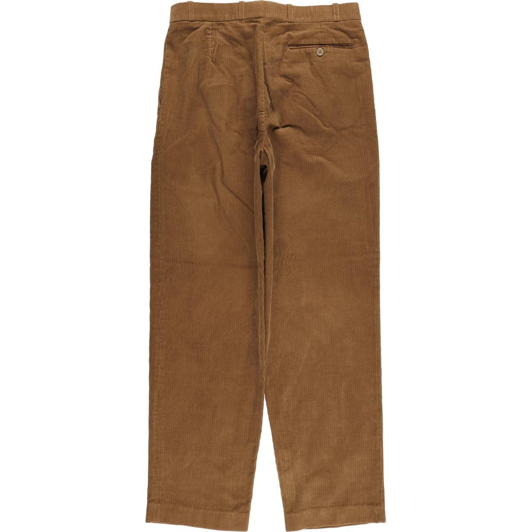 Two-pleat corduroy pants, men's size W32 (approx.) cotton brown type Vintage Second Hand