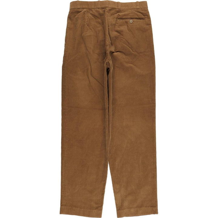 Two-pleat corduroy pants, men's size W32 (approx.) cotton brown type Vintage Second Hand