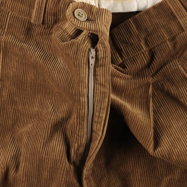 Two-pleat corduroy pants, men's size W32 (approx.) cotton brown type Vintage Second Hand