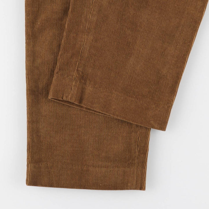 Two-pleat corduroy pants, men's size W32 (approx.) cotton brown type Vintage Second Hand