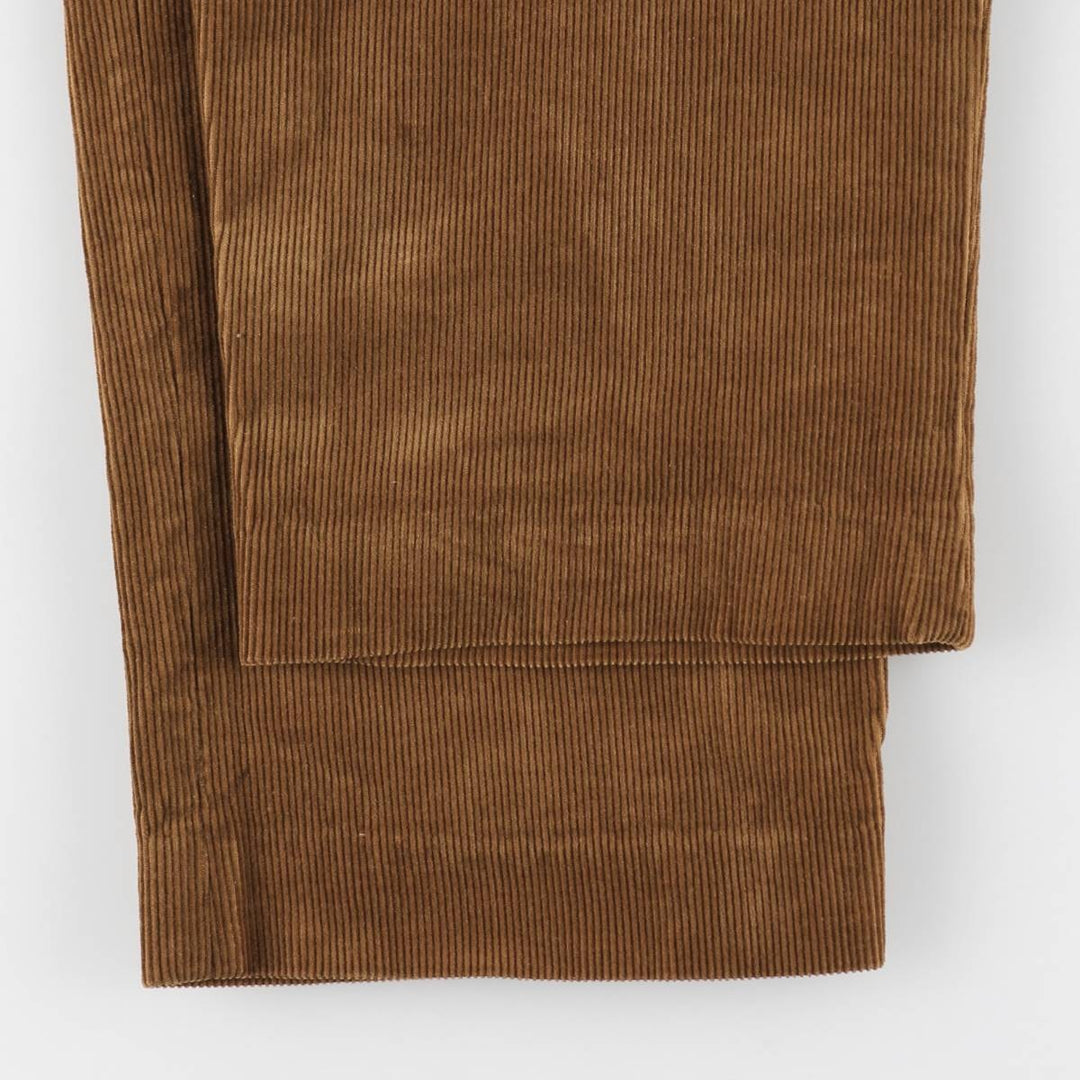 Two-pleat corduroy pants, men's size W32 (approx.) cotton brown type Vintage Second Hand