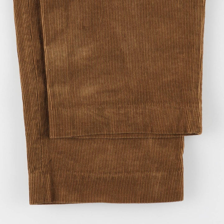 Two-pleat corduroy pants, men's size W32 (approx.) cotton brown type Vintage Second Hand