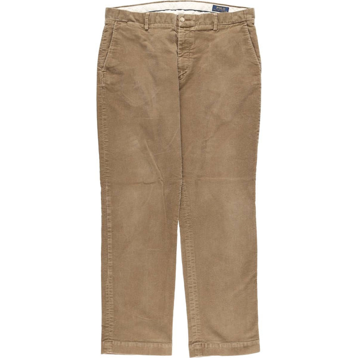 Ralph Lauren POLO RALPH LAUREN STRETCH STRAIGHT FIT Corduroy Pants, Men's Size W37 (approx.) cotton brown type Vintage Second Hand
