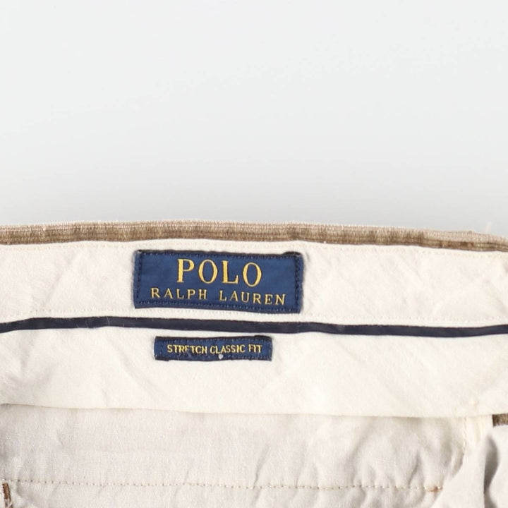 Ralph Lauren POLO RALPH LAUREN STRETCH STRAIGHT FIT Corduroy Pants, Men's Size W37 (approx.) cotton brown type Vintage Second Hand