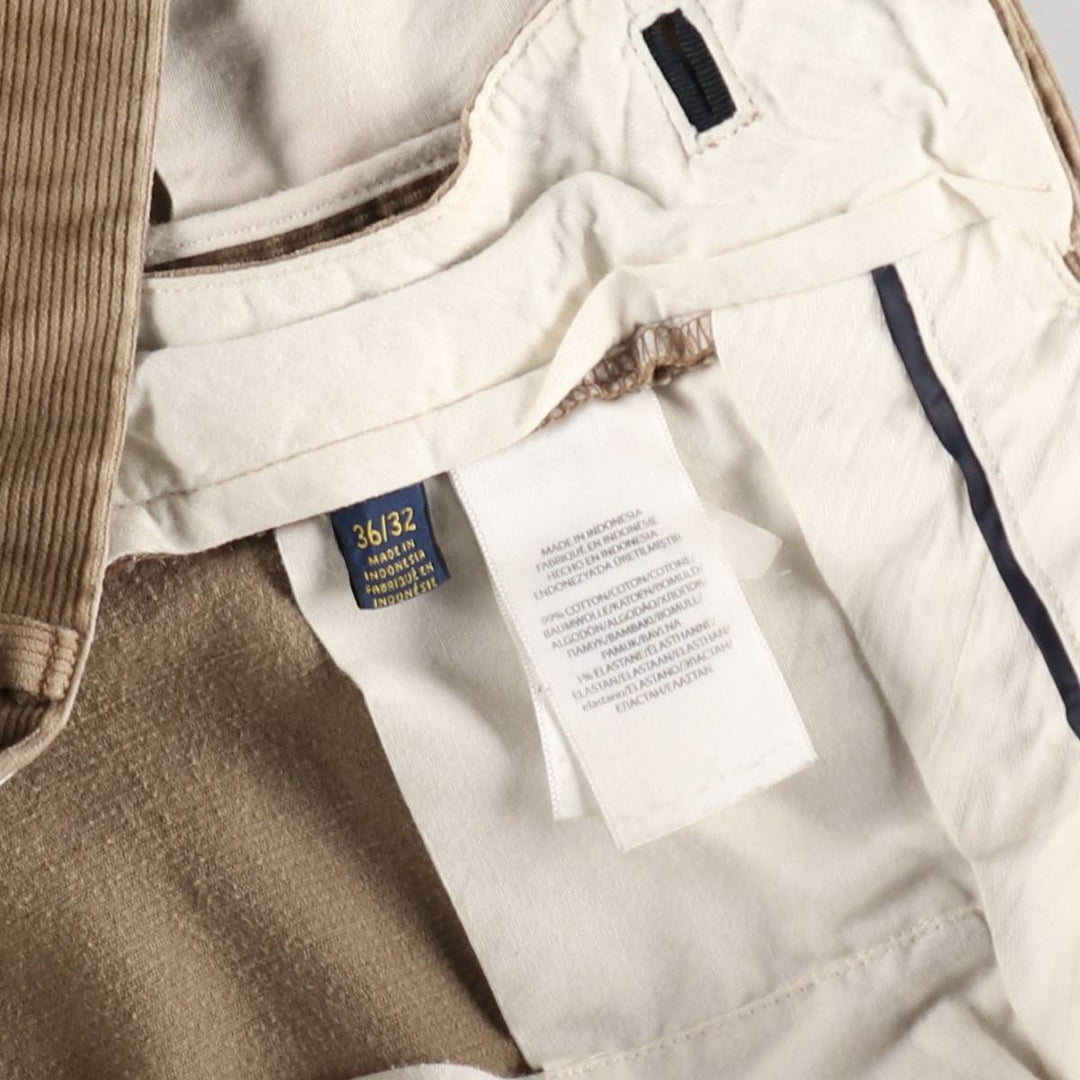 Ralph Lauren POLO RALPH LAUREN STRETCH STRAIGHT FIT Corduroy Pants, Men's Size W37 (approx.) cotton brown type Vintage Second Hand