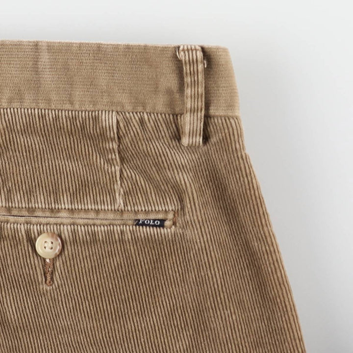 Ralph Lauren POLO RALPH LAUREN STRETCH STRAIGHT FIT Corduroy Pants, Men's Size W37 (approx.) cotton brown type Vintage Second Hand