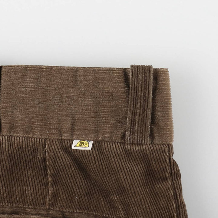 1970'S JCPenney BIG MAC Corduroy Pants, Men's Size W33 (approx.), Vintage polyester brown type Vintage Second Hand