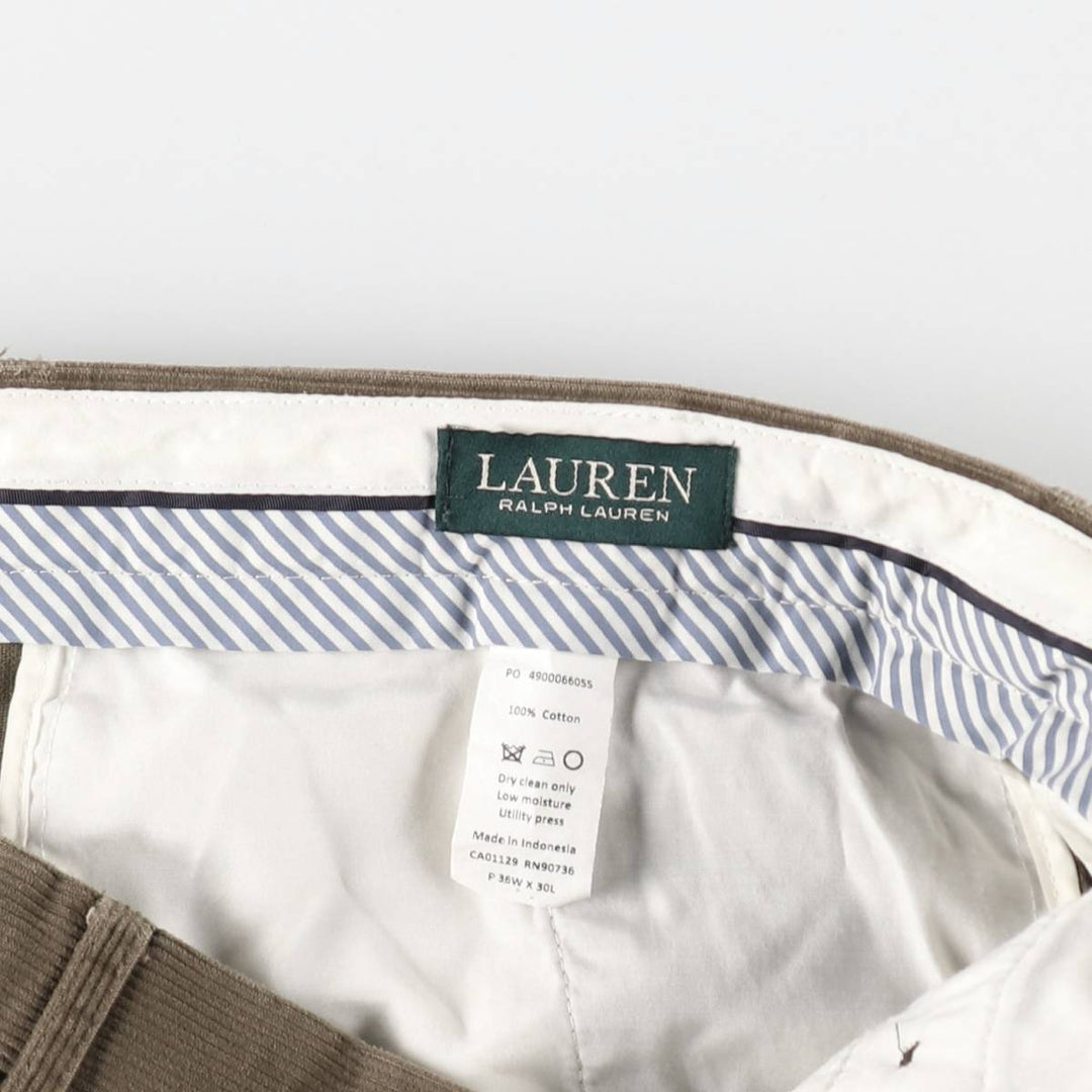 Ralph Lauren LAUREN Lauren Corduroy Pants Men's W36 cotton brown type Vintage Second Hand