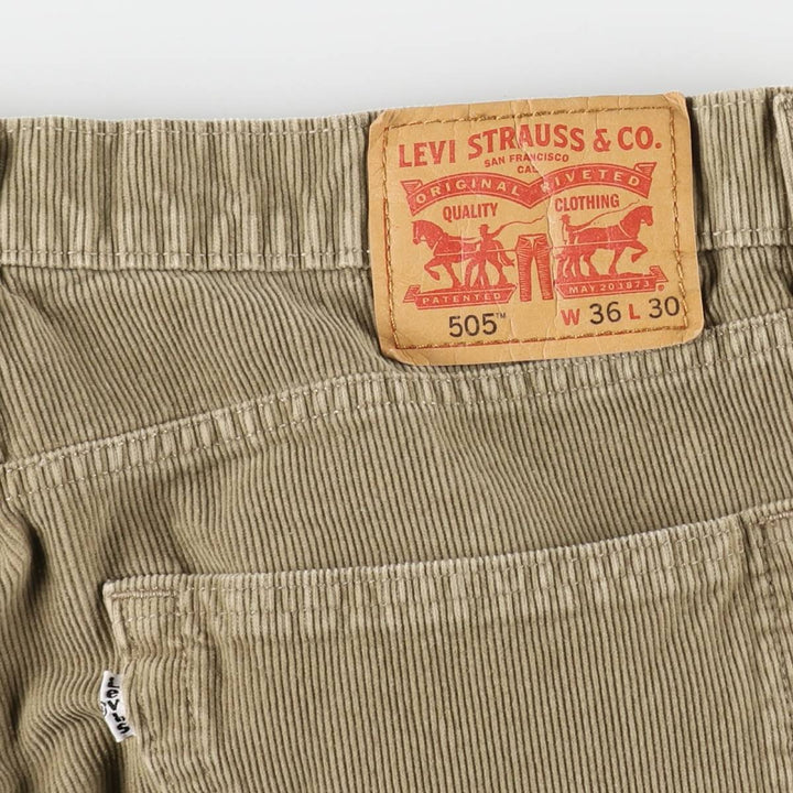 Levi's 505 Corduroy Pants, Men's W35 (approx.) cotton Beige type Vintage Second Hand