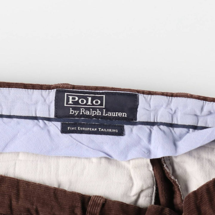 Ralph Lauren POLO by Ralph Lauren Fine European Tailoring Corduroy Pants, Men's W35 (approx.) cotton brown type Vintage Second Hand